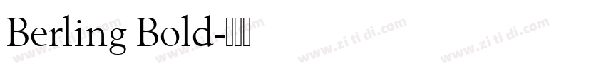Berling Bold字体转换